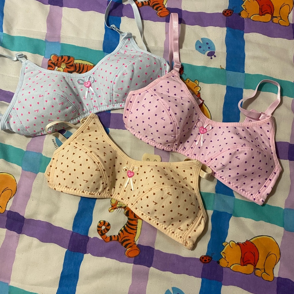 Set of three bra mixed colours